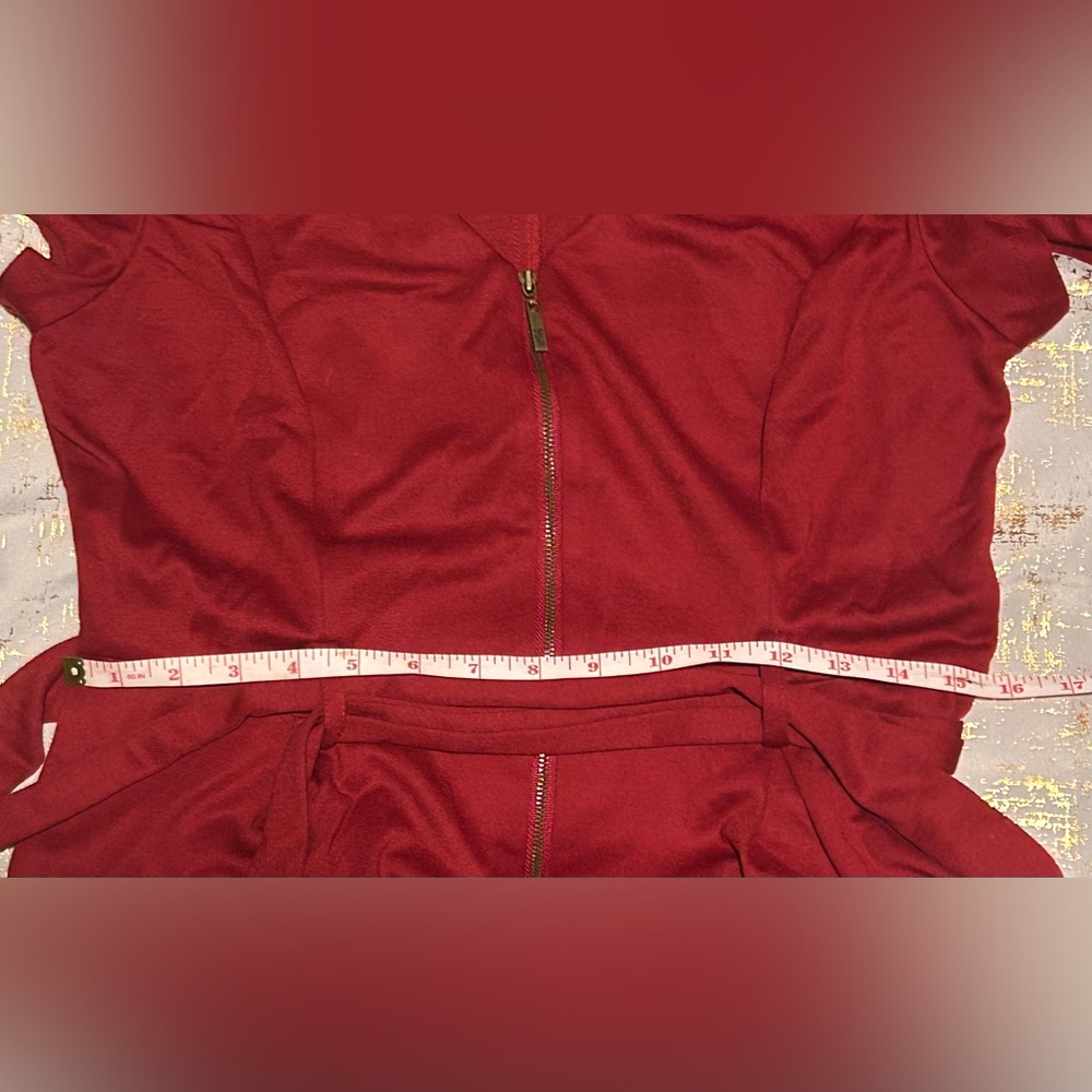 Burgundy Women's Dress - Picture 9 of 11